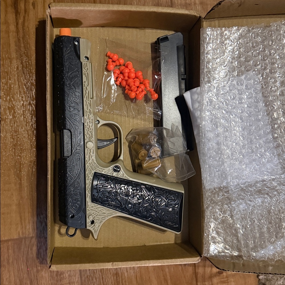 Kids Toy Gun with Black and Tan Design